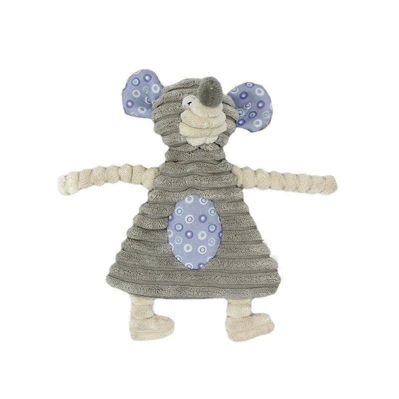 Pet Toy Donkey Shape Corduroy Chew Toy For Dogs Puppy Squeaker Squeaky Plush Bone Molar Dog Toy Pet Training Dog EX-STOCK Canada