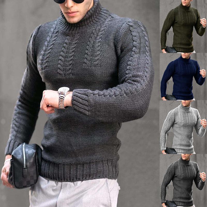 Suéter de cuello alto para hombre con manga larga torsionada y cubre cabeza térmicoEX-STOCK Canada