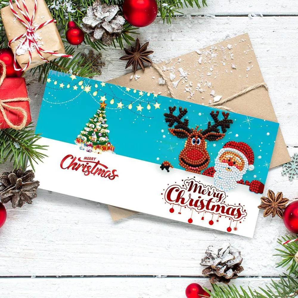 Handmade DIY Christmas Card Piece Diamond Painting - EX-STOCK Canada
