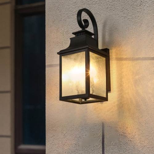 Large Outdoor Wall Light With Glass Supports Many Types Of Bulbs In 1 Pack - EX-STOCK Canada