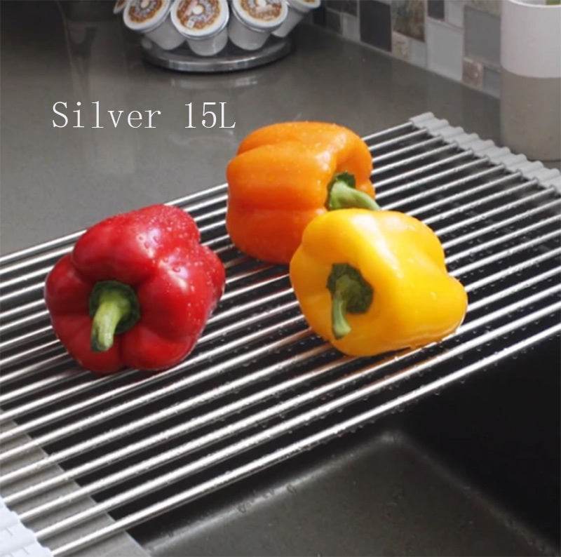 Folding Kitchen Drain Sink Rack Stainless Steel sink caddies - EX-STOCK Canada