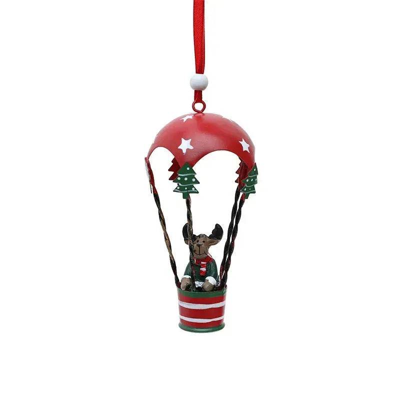 Nordic Iron Christmas Hot Air Balloon Parachute Pendant Creative Decorations Tree Charms Hangings - EX-STOCK Canada