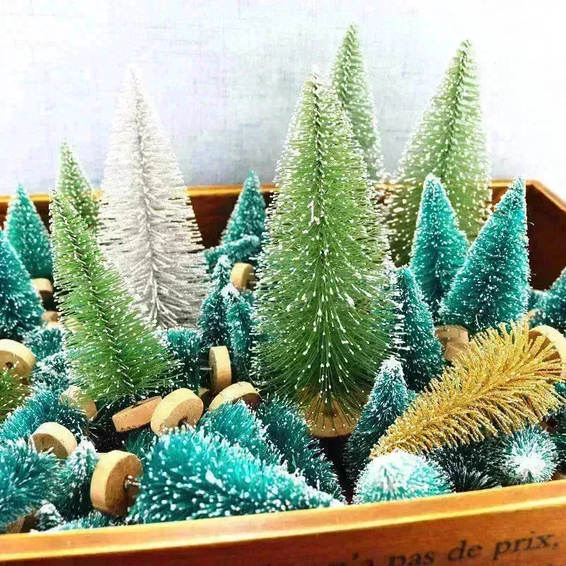 Blue Gold Silver et Red Mini Ornements d'arbres de Noël