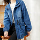 Fashion formal fitted Zip up Denim Jacket Women - EX-STOCK Canada