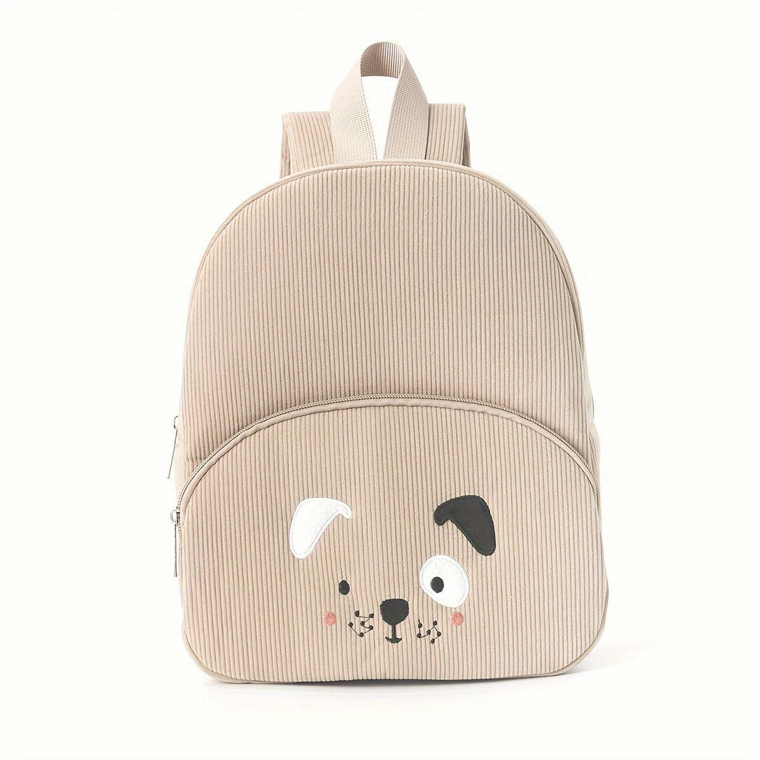 Embroidered Cute Bear Backpack Corduroy EX-STOCK