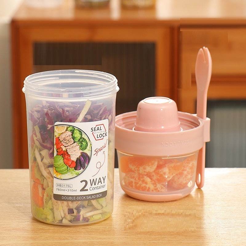 Portable Lock sealed Breakfast Oatmeal Cereal Nut Yogurt Fresh Fruit Salad Cup - EX-STOCK Canada