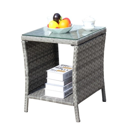 Outdoor Patio Furniture 1 Coffee Table With Clear Tempered Glass EX-STOCK Canada