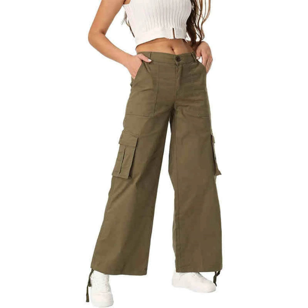 Wide Leg High Waist Casual Pants For Women - EX-STOCK Canada