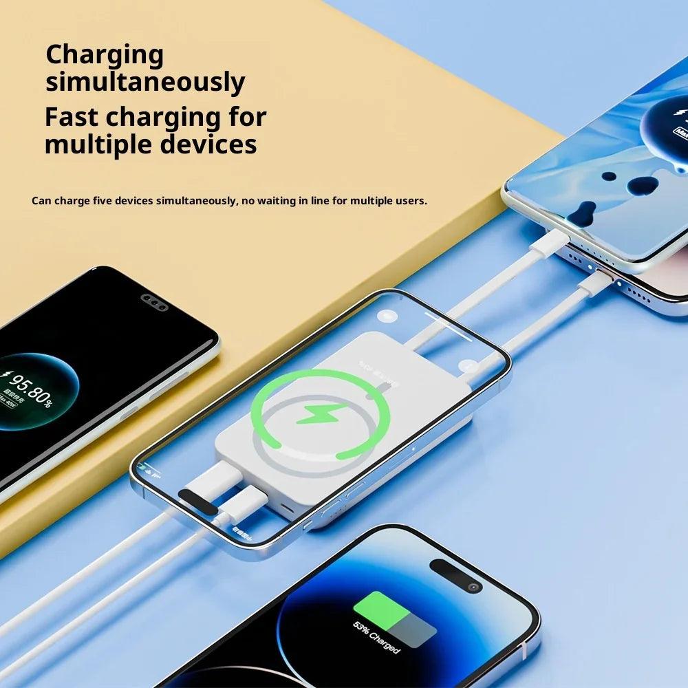 Power Bank Magnetico Alimentatore Mobile Caricatore Wireless Con CavoEX-STOCK Canada