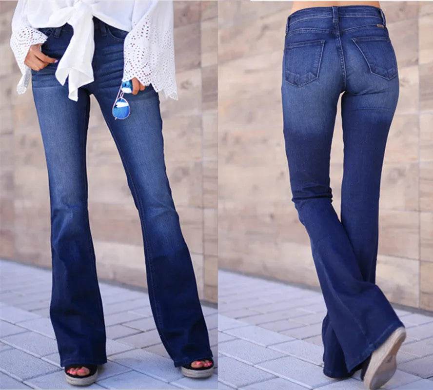 Women's mid-rise trousers bootcut jeans - EX-STOCK Canada