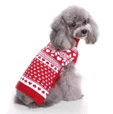 Pet Christmas Sweater Knit Turtleneck Pet Clothes Sweater Dog Sweater - EX-STOCK Canada