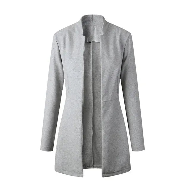 jacket blazer Women for Work white Fashion Formal female - EX-STOCK CANADA