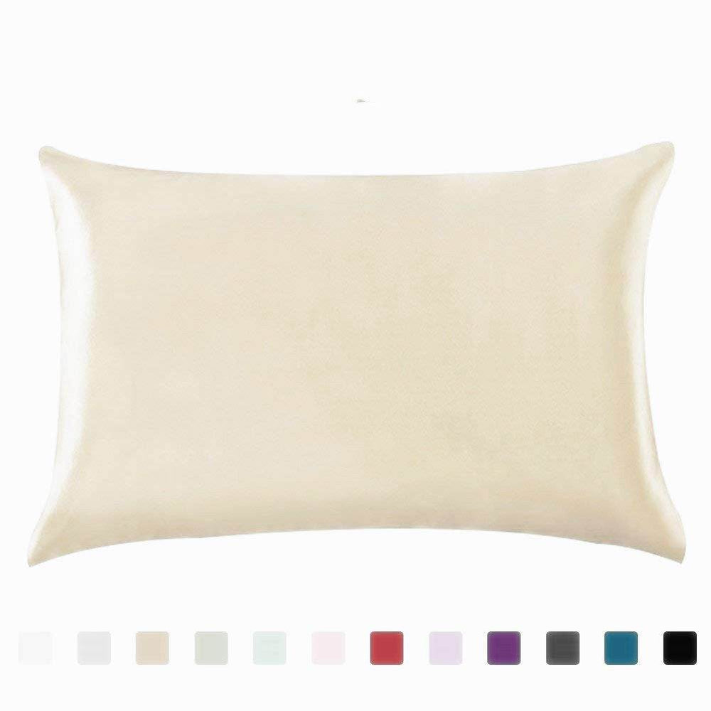 Pillowcase Satin Solid Color Simulation Silk Single Pillowcase Ice Silk Pillowcase - EX-STOCK Canada