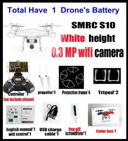 Sales Promotion WiFi 2MP Camera With S10 SMRC FPV Quadcopter Drone Helicopter UAV Micro Remote Control Toy RACER KIT Aircraft EX-STOCK Canada