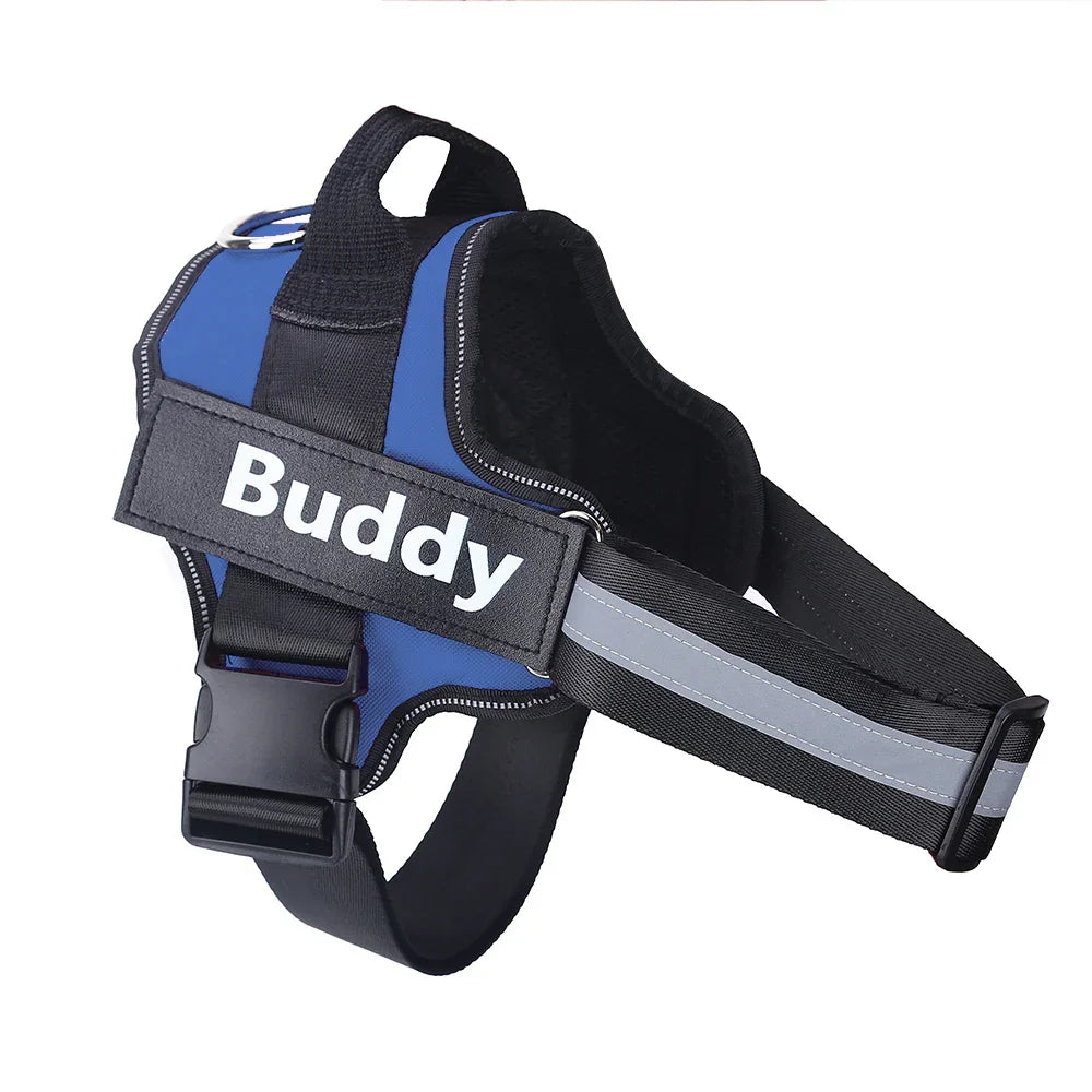 Personalized Dog Harness NO PULL Reflective Breathable Adjustable Pet Harness Vest For Small Large Dog Custom Patch Pet Supplies EX-STOCK Canada