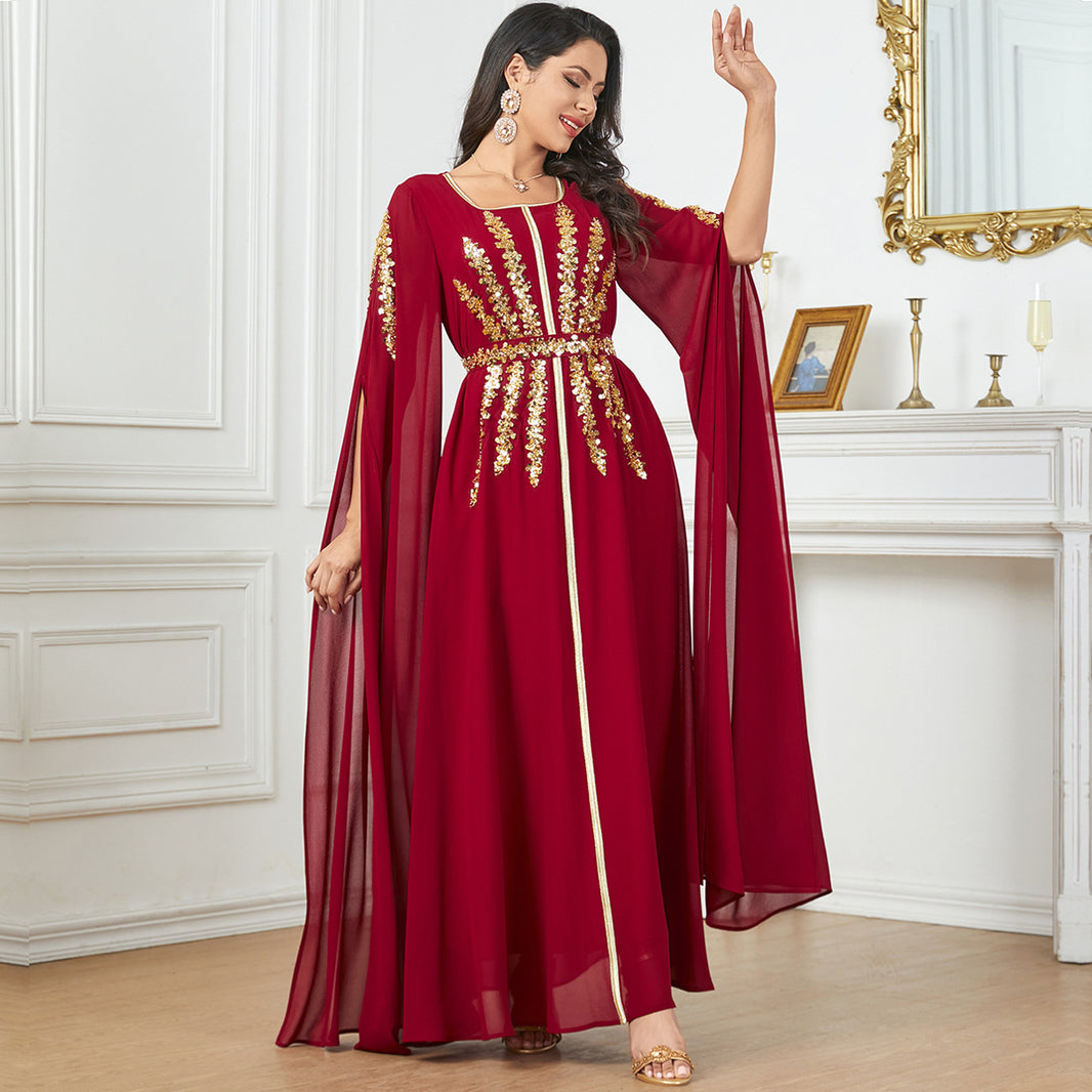 Arab Women's Robe Super Long Sleeve Muslim Dress - EX-STOCK Canada