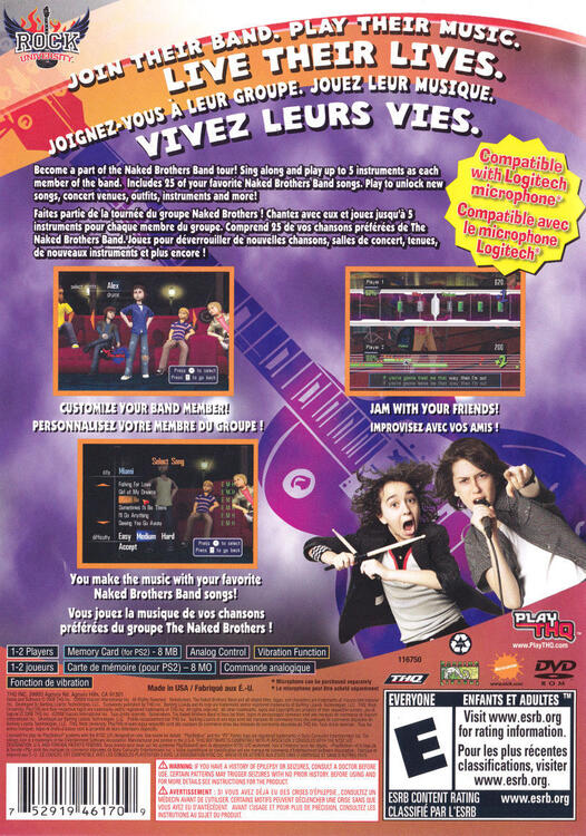 The Naked Brothers Band The Video Game (Compatible with microphone)
