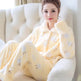 Women Coral Velvet Fleece Pajamas Fall Winter Loungewear Flannel Sleepwear - EX-STOCK Canada