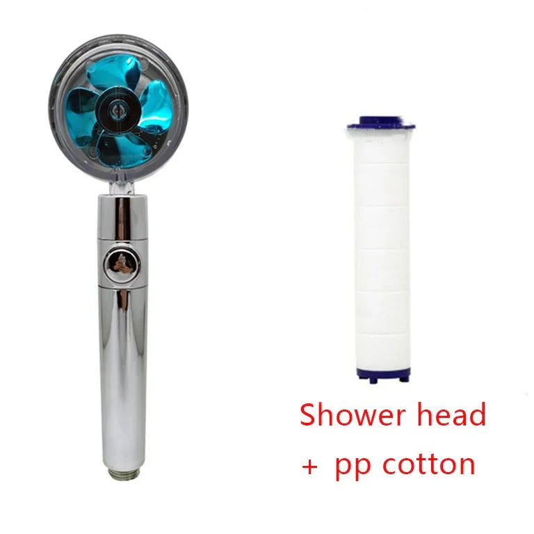 Shower Head Water Saving Flow 360 Degrees Rotating With Small Fan ABS Rain High Pressure Spray Nozzle Bathroom Accessories EX-STOCK Canada