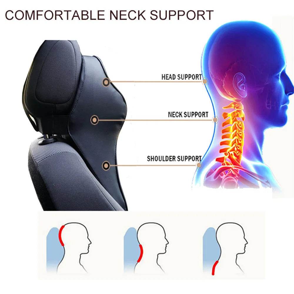 Car Memory foam headrest neck protector Lumbar support pillow - EX-STOCK Canada