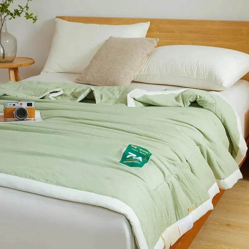 Washable Raw Cotton Summer Cooling Quilt Sage duvet cover - EX-STOCK Canada