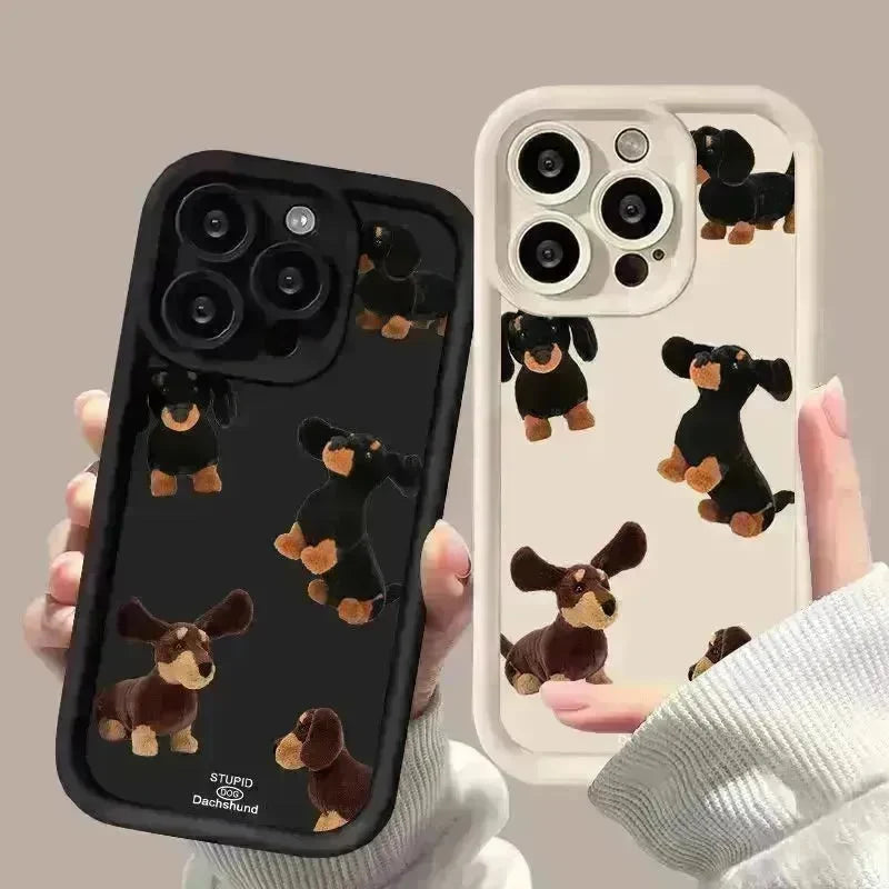 Cream Sausage Dog Phone Case - EX-STOCK CANADA