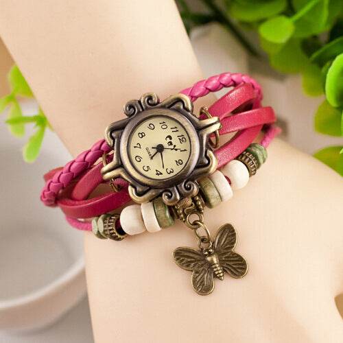 Cowhide winding bracelet watch - EX-STOCK Canada