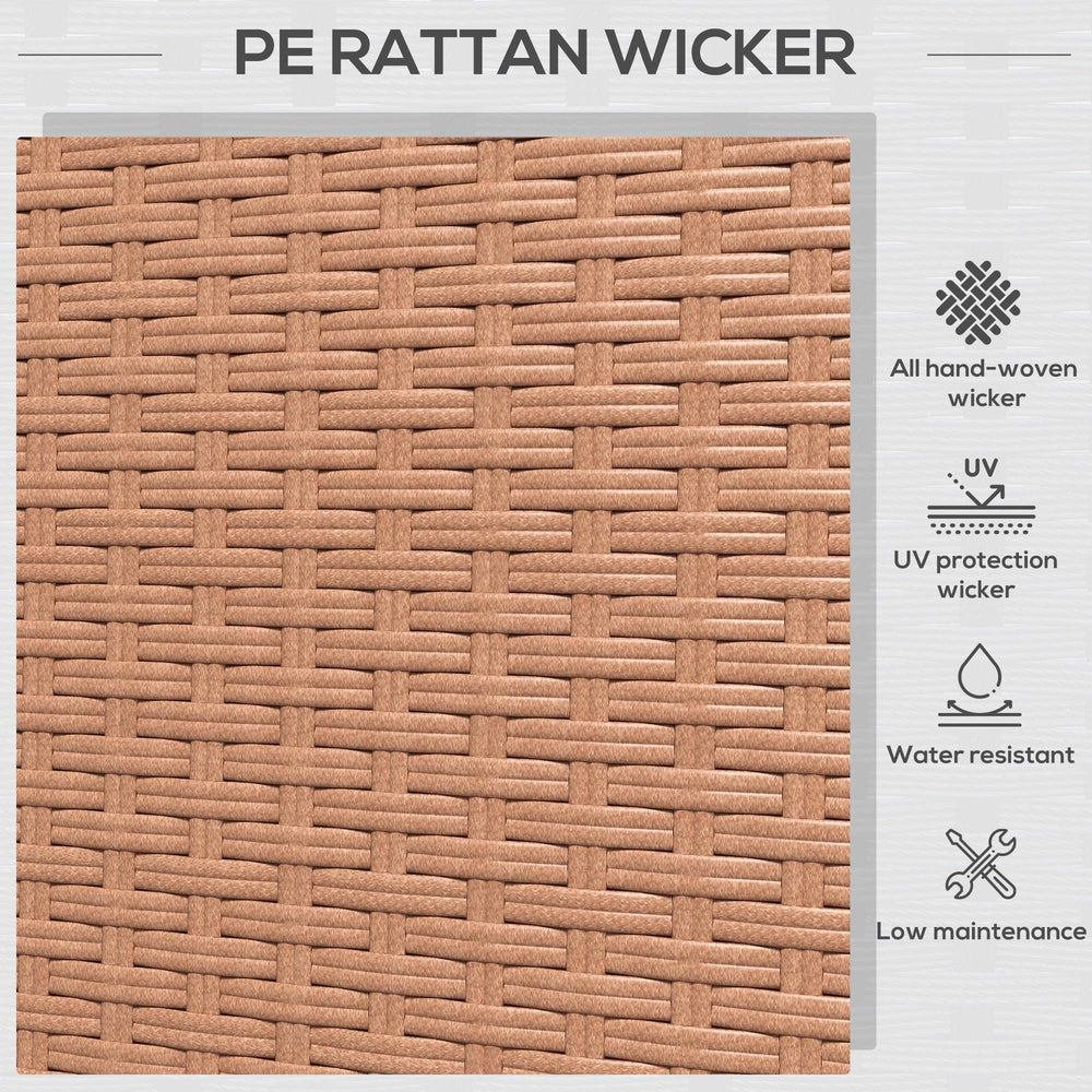 Sofá de patio de mimbre PE con asiento profundo para exteriores con cojines removibles, sofá de ratán de 3 plazas, muebles de exterior para balcón, terraza, jardín y alrededor de la piscina, color arenaEX-STOCK Canada