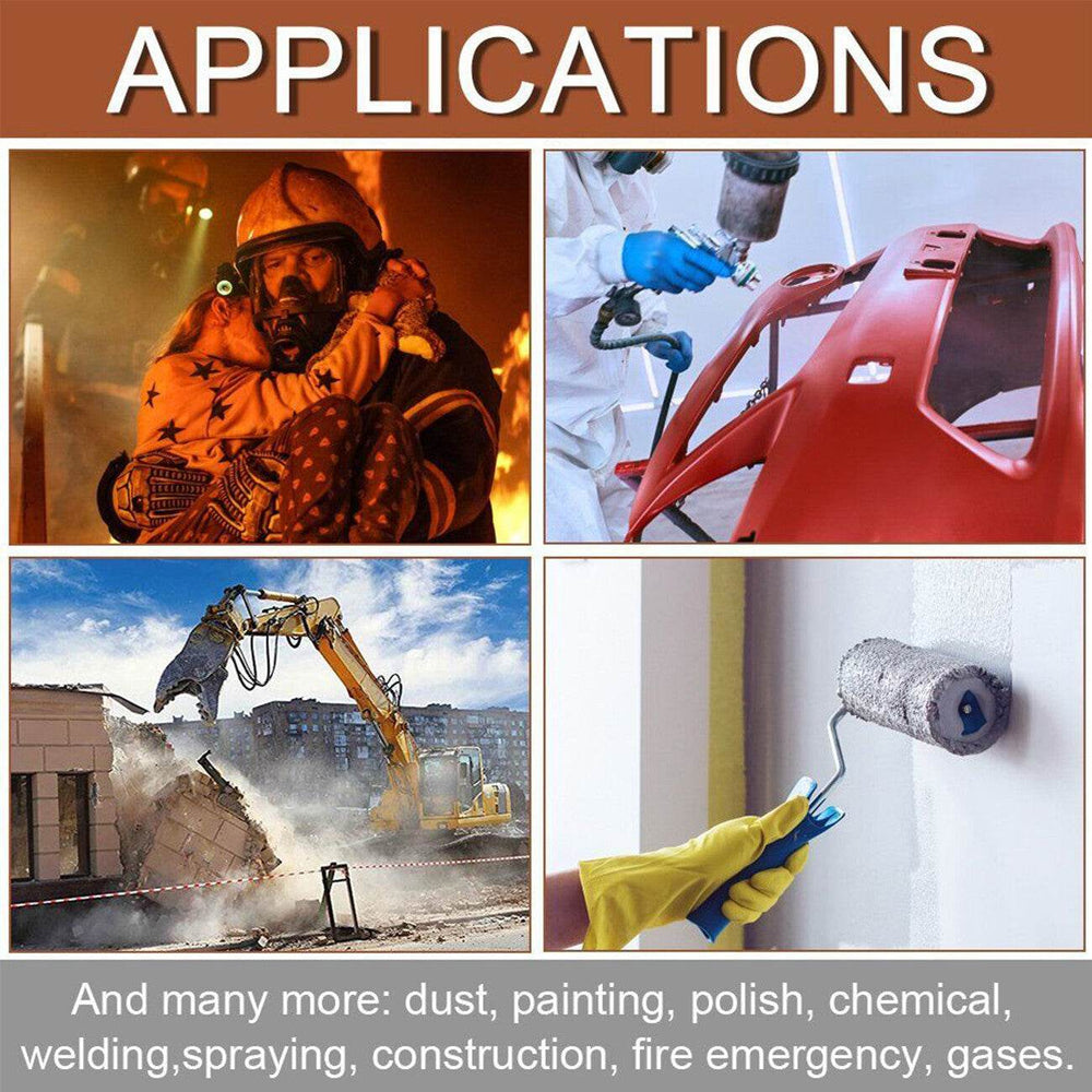 7in1 Half Face Gas Mask Facepiece Spray Painting Respirator Reusable Safety protective mask - EX-STOCK Canada