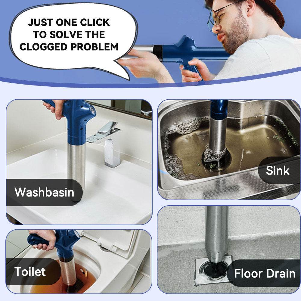 High Pressure Drain Opener Sink Floor waste Toilet pipe blockage unclog - EX-STOCK Canada