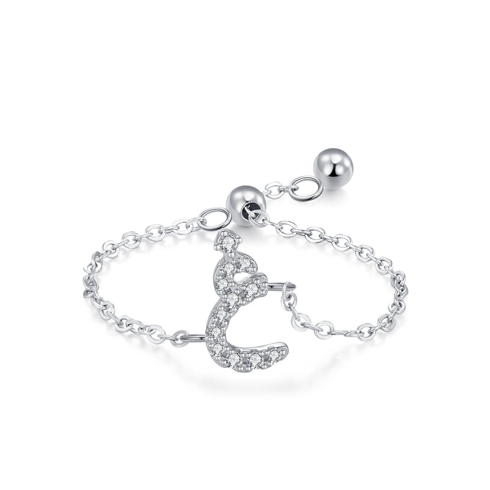 S925 Sterling Silver Niche Style Arabic Letters Pull-out Chain All-match Stackable EX-STOCK Canada
