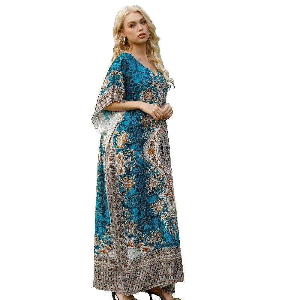 Women's Middle East Plus Size Loose Robe Seaside Resort Dress Maternity Dress - EX-STOCK Canada