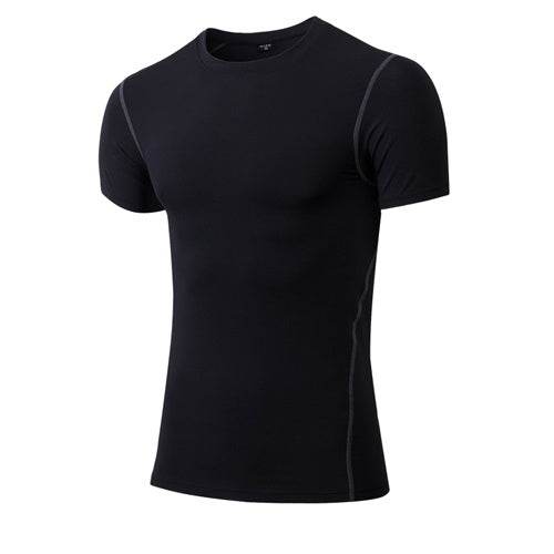 Solid color quick-drying bottoming short sleeve fitness t-shirt top - EX-STOCK Canada