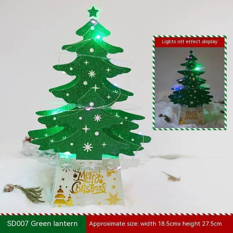 Christmas Decorations Mini Desktop Christmas Greeting Card Ornaments - EX-STOCK Canada