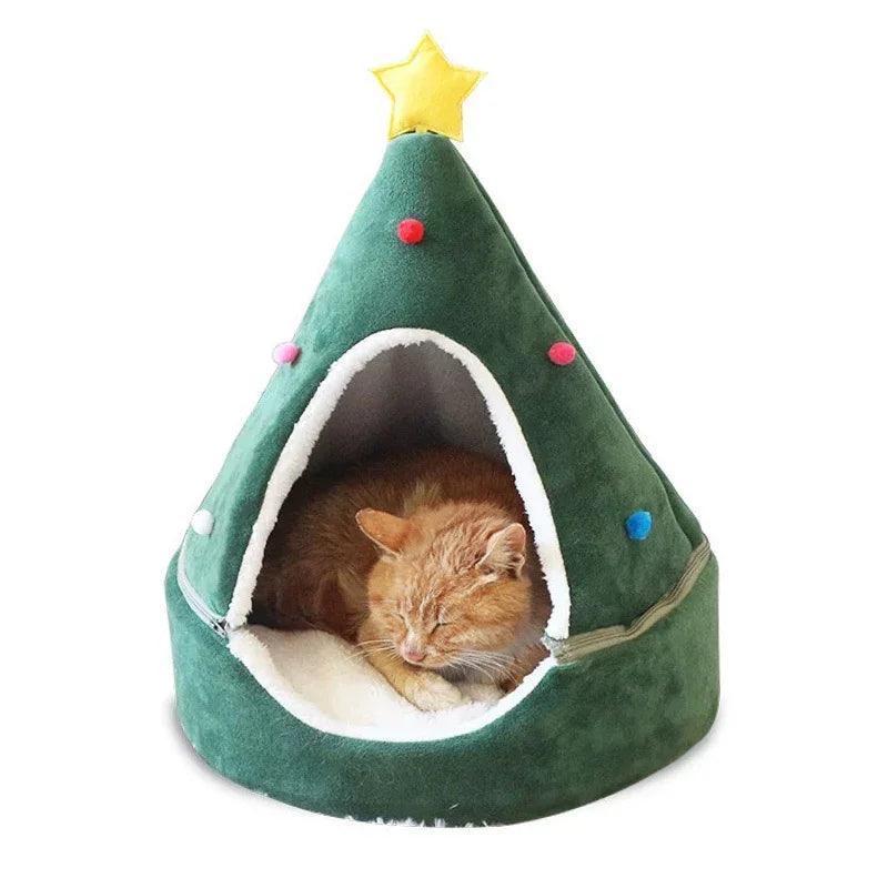 Cama para Mascotas Árbol de Navidad Nido de Mascota de Invierno Caliente Casa para Gatos Suministros para PerrosEX-STOCK Canada
