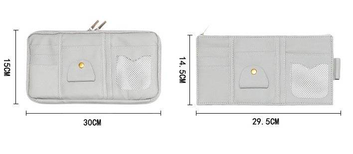 Car Sun Visor Organizer Storage Holder Full Leather Wrap - EX-STOCK Canada