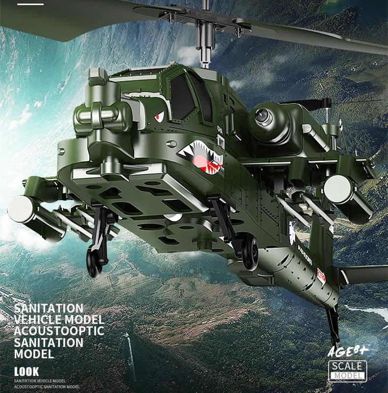 Giocattolo elicottero drone Apache controllato a distanza anti-cadutaEX-STOCK Canada