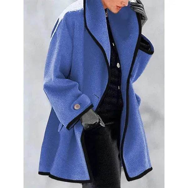 Winter Plain Hooded Cashmere coat for women - EX-STOCK Canada