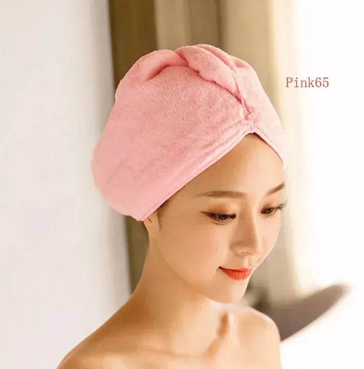 Women's Microfiber Hair Dryer Cap Absorbent Hair Towel. - EX-STOCK Canada