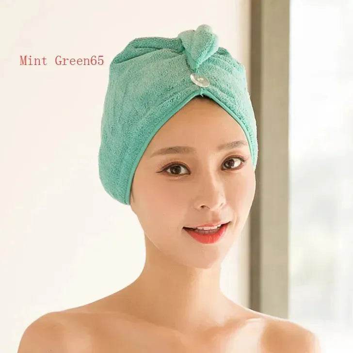 Women's Microfiber Hair Dryer Cap Absorbent Hair Towel. - EX-STOCK Canada
