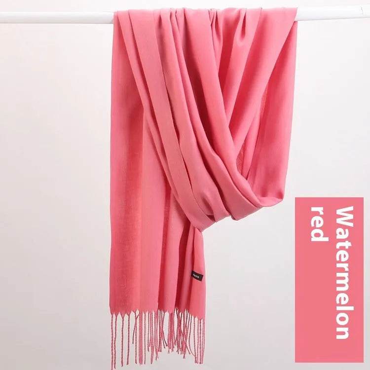Pure Color Warm Keeping Scarf All-match Cashmere Shawl - EX-STOCK Canada