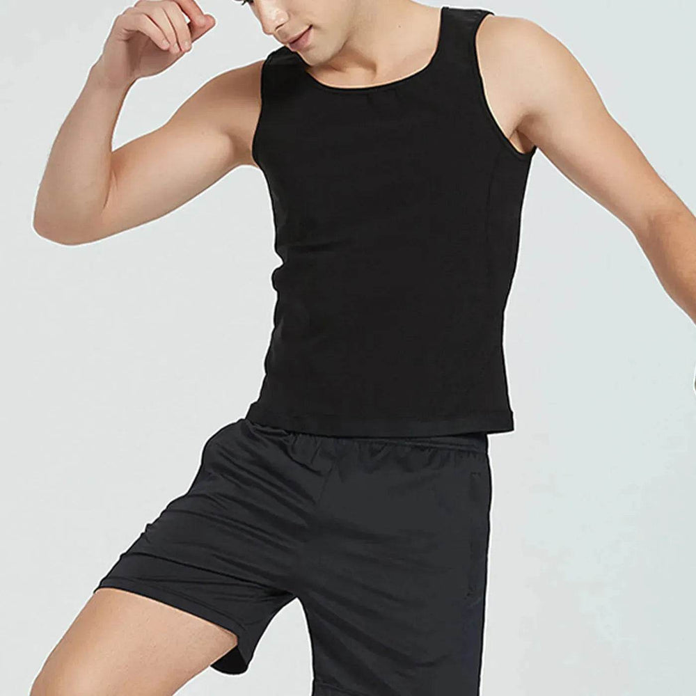 Mens Black Sweatshirt Yoga Tank Top Sleeveless Workout shirt - EX-STOCK Canada