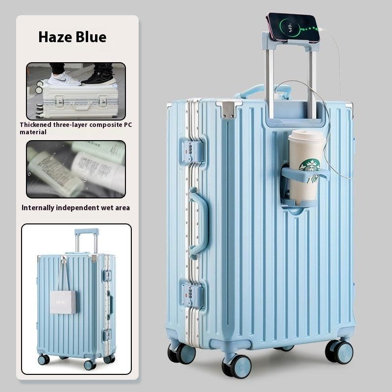 Large Capacity Travel Aluminum Frame Password Luggage | EX-STOCK Canada