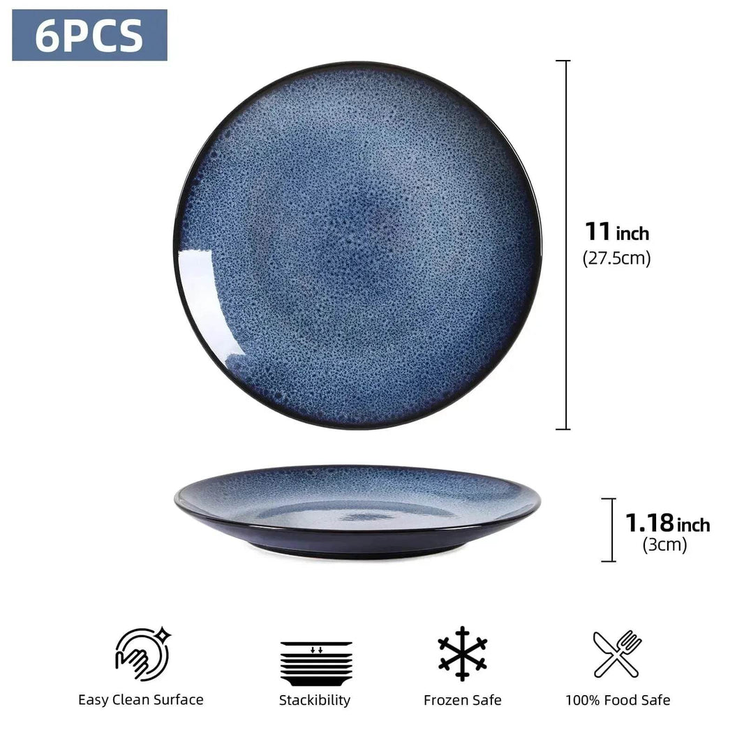 Buy 6pcs Flat Ceramic Dinner Plates - EX-STOCK Canada