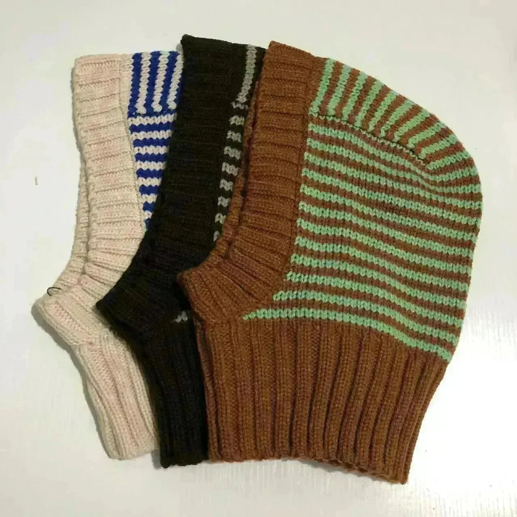 Autumn And Winter New Pullover Neck Protection Warm Knitted Balaclava Hat - EX-STOCK CANADA