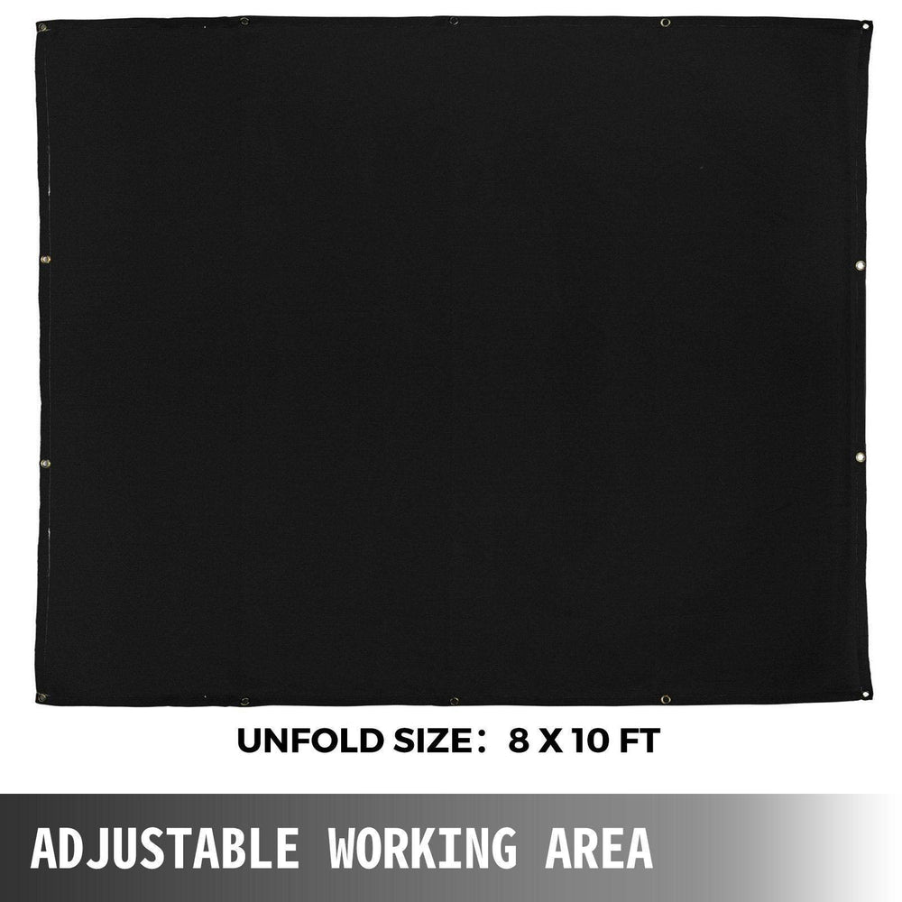 8 X 10 Ft Welding Blanket Black Fiberglass Blanket Portable Fiberglass Fire Retardant Blanket Welding Mat Welding Fireproof Thermal Resistant Insulation With Carry Bag - EX-STOCK Canada