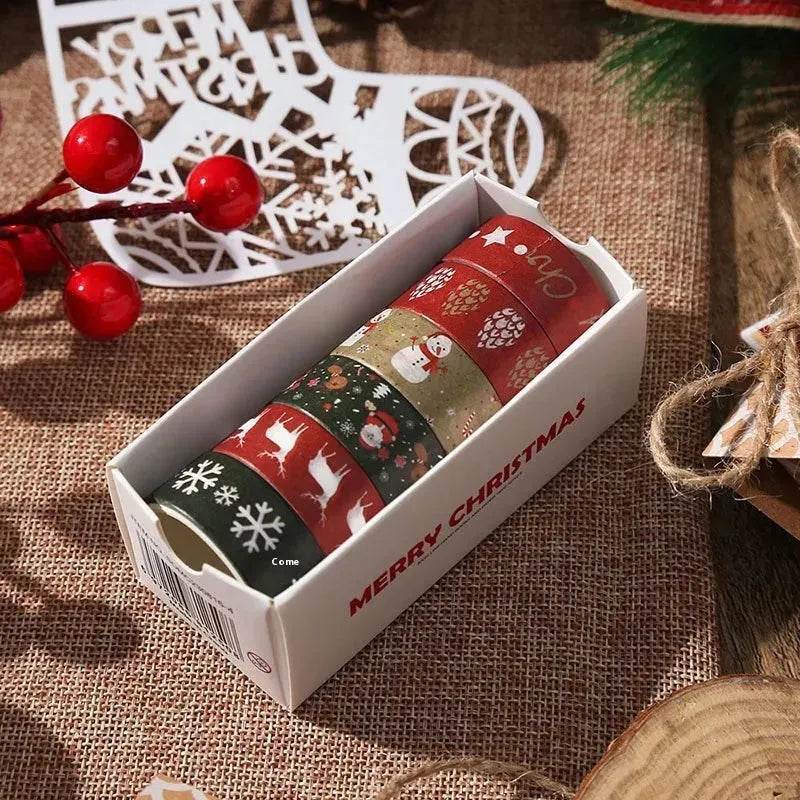 Creative Christmas Gift And Paper Adhesive Tape Journal Tape Christmas Decoration Material Cute Christmas Tape - EX-STOCK Canada