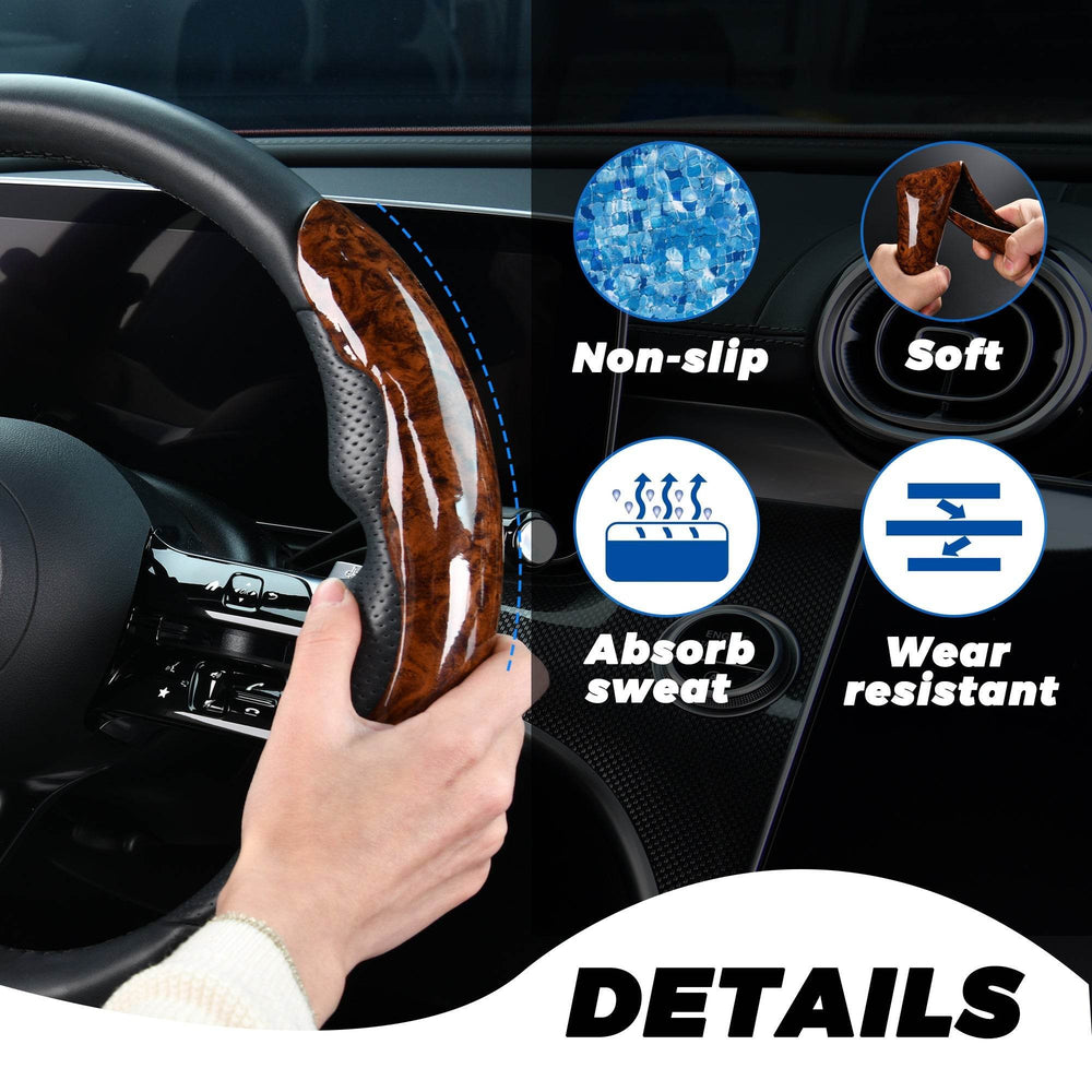 Mahogany Gray Buckle Steering Wheel - EX-STOCK Canada