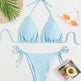 Pure Color Tied Halter Bikini Swimsuit - EX-STOCK Canada