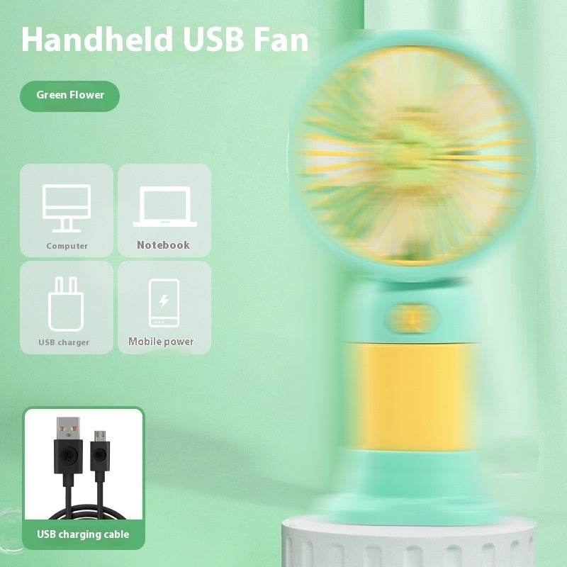 Small Handheld Fan Desktop Cartoon Mini Electric Usb Student Portable Gift - EX-STOCK Canada